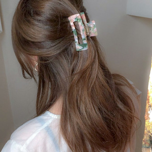 <span class=keywords><strong>Pince</strong></span> à cheveux pour femmes, en acrylique coréen, couleur unie, impression léopard - Product Image 2
