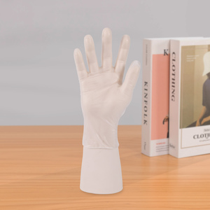 Food Service Cleaning Latex Free 3Mil Black Blue Nitrile <b>Textured</b> Fingertips <b>Powder</b>-Free Silicone-Free Customizable Gloves - Product Image 5
