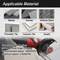 Disques de coupe diamantés multifonctionnels à bride M14 de 50 mm pour marbre, granit, pierre, béton, maçonnerie, pour meuleuse d'angle