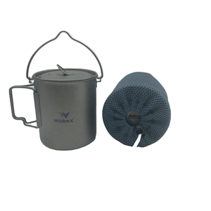 便携式环保750毫升纯钛折叠水杯，用于烧水和饮用高级饮料 - Product Image 1