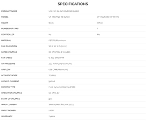 Ventilateur de refroidissement PC <span class=keywords><strong>Lian</strong></span> <span class=keywords><strong>Li</strong></span> UNI FAN TL120 LCD <span class=keywords><strong>120</strong></span> mm à roulement fluide, éclairage RGB 3-en-1, fonctionnement silencieux 30 dBA, dissipateur thermique en cuivre et aluminium - Product Image 6