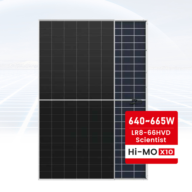 LONGi Hi-MO X10 LR8-66HVD Solar Panel 640W 645W 650W 655W 660W 665W LONGi Bifacial Dual Glass PV Module