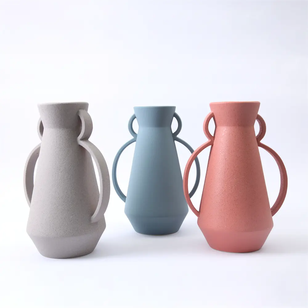 Vaso de cerâmica e porcelana, vaso jarro de cerâmica europeu, minimalista, decorativo, moderno, para decoração da casa