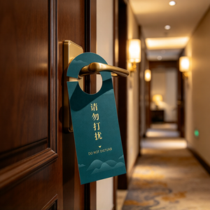 Carteles Colgantes de Papel con Logotipo Personalizado, Impresos con su Diseño, para Hoteles y Oficinas, Venta al Por Mayor, Publicidad 'No Molestar' - Product Image 1