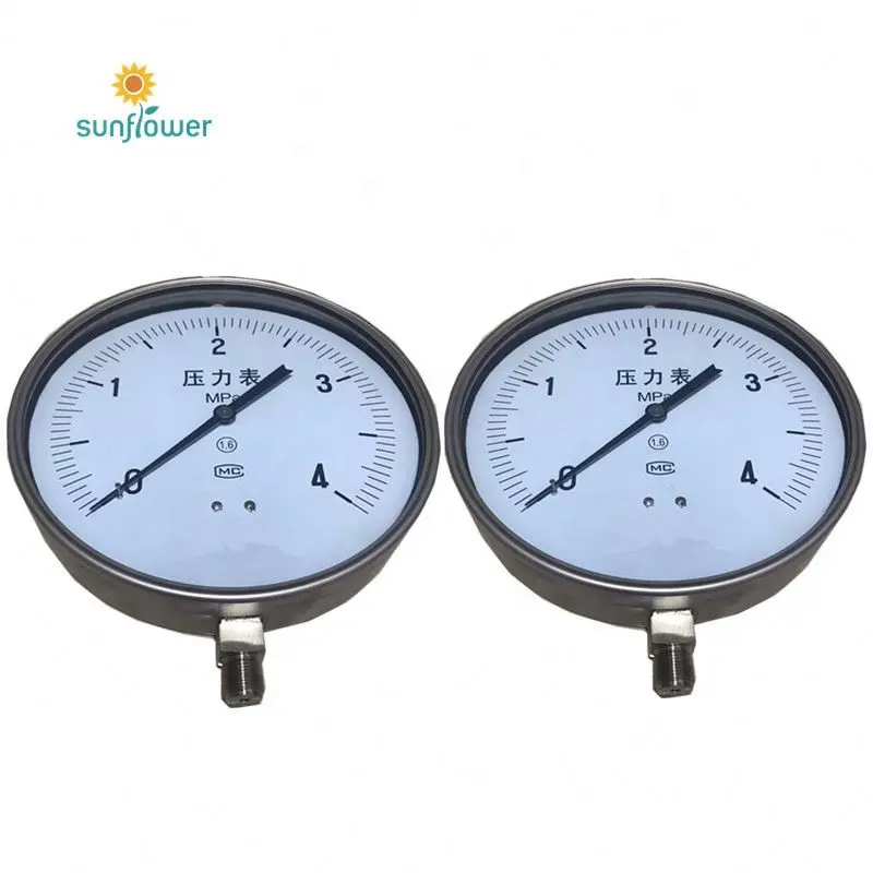 40mm 50mm stainless steel case manometer for mining industry