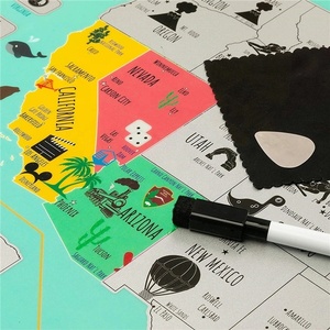 Cartes éducatives de sites touristiques américains en plastique durable, drapeaux des parcs nationaux, autocollants, poster à gratter pour les voyages - Product Image 3