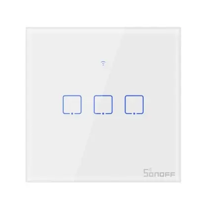Newest Sonoff T4eu1c Wall Wifi Smart Touch Switch No Neutral Wire Required Operate Via Ewelink Support Alexa Google Home Ifttt