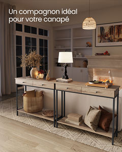 Table d'entrée <span class=keywords><strong>VASAGLE</strong></span> en gros pour l'entrée, la chambre à coucher, le salon, table de canapé avec 2 tiroirs, table <span class=keywords><strong>console</strong></span> - Product Image 3