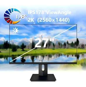 จอภาพ IPS 27นิ้ว2K QHD 100% sRGB อัตราการรีเฟรช120Hz สำหรับการออกแบบกราฟิกหน้าจอคอมพิวเตอร์สำหรับเล่นเกม - Product Image 4