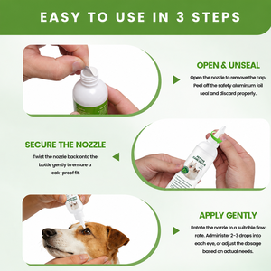 Nettoyant pour les yeux des animaux de compagnie avec logo personnalisé, traitement des taches de larmes, gouttes pour les yeux des chiens, traitement des infections oculaires pour chiens et chats - Product Image 6
