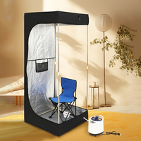 Tente de sauna humide portable à vapeur avec télécommande et chaise pliable