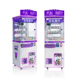 Keku Paars Huis Kraan Klauw Machines Maquina Ufo Peluches Roze Teddybeer Speelgoed Pluche Arcade Klauw Machine Kopen