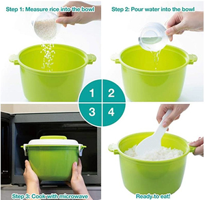 Vente directe usine : Cuiseur vapeur pour bébé, outil de cuisine, cuiseur à riz commercial de qualité alimentaire pour micro-ondes - Product Image 4