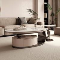 Ensemble de tables basses en pierre frittée moderne design, meubles de salon, table basse luxueuse, ensemble de tables basses centrales pour salon