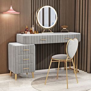 Coiffeuse en marbre délicate, <span class=keywords><strong>table</strong></span> <span class=keywords><strong>de</strong></span> style nordique et moderne, minimaliste et délicat, avec chaise d'amour et miroir <span class=keywords><strong>de</strong></span> vanité, <span class=keywords><strong>table</strong></span> <span class=keywords><strong>de</strong></span> <span class=keywords><strong>chevet</strong></span> - Product Image 2