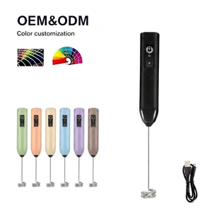 Mini-mélangeur à café personnalisé avec logo, mousseur à lait électrique portable à double fouet pour espresso et œufs - Product Image 1