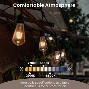 Bombilla LED Edison de Filamento, Precio de Fábrica, 4W, E27, 230V, ST64, 470LM, Vidrio Transparente, Apta para Diversos Tipos de Lámparas, CE - Product Image 4