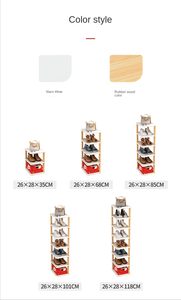 Puerta de entrada pequeña Simple, 3/5/7/8 capas, zapatos de madera maciza, estante de bota para esquina del hogar - Product Image 2