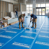 Rouleau de protection de sol pour la construction, antidérapant, imperméable, couverture temporaire pour carrelage, bois dur et béton