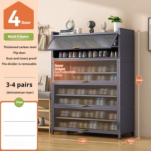 Armoire à <span class=keywords><strong>chaussures</strong></span> en acier Durable grande capacité <span class=keywords><strong>chaussures</strong></span> étagère de rangement de <span class=keywords><strong>chaussures</strong></span> en métal organisateur armoire porche casiers pour salon - Product Image 3