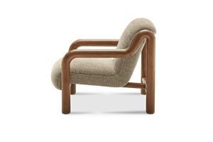 Moderna e Confortevole Poltrona Lounge in Tessuto Morbido con Struttura in Legno Massiccio, Sedia Relax <span class=keywords><strong>da</strong></span> Soggiorno - Product Image 6