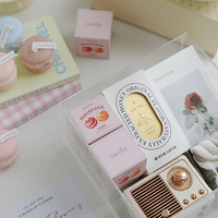 Bougie en cire de soja faite à la main en forme de macaron, parfum Poire anglaise et Freesia, durée de combustion de 4 à 12 heures, déodorant, décoration d'intérieur, cadeau