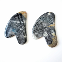 HZ Pierre semi-précieuse très vendue, Gua Sha en jaspe Picasso, Planche de massage Guasha