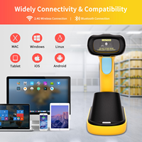 Lecteur industriel sans fil NETUM RD1200 NT-1202W Bluetooth IP67, scanner de codes-barres 2D QR sans fil avec chargeur