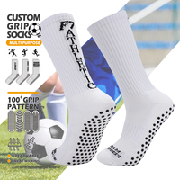 Chaussettes de football unisexes de qualité supérieure, couleurs personnalisées, vente chaude, chaussettes de sport antidérapantes pour hommes et femmes, chaussettes de football antidérapantes