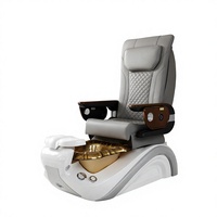 Fauteuil de massage spa robotisé électrique de luxe, pliable et réglable, à gravité zéro, pour manucure et pédicure avec bain de pieds pour salon de manucure