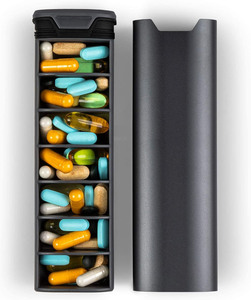 Aluminum Waterproof Weekly <b>Pill</b> <b>case</b> PortableTravel 7-day <b>Pill</b> Box Organizer 7-compartment <b>Pill</b> Box - Product Image 1