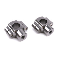 Abrazaderas elevadoras para manillar de motocicleta, adaptador universal de aleación de aluminio negro de alta calidad de 22mm