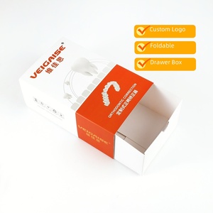 Estuche de ortodoncia Invisible, cajas de papel, caja de Alineadores dentales plegables magnéticos rígidos personalizados con funda - Product Image 1