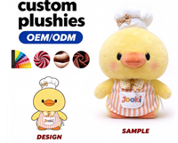 Peluche Canard de Dessin Animé Doux et Moelleux, Style Personnalisable pour Souvenir ou Décoration Intérieure