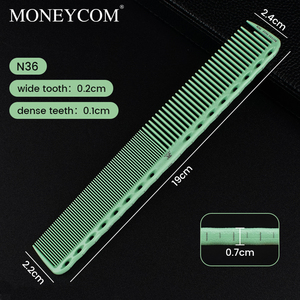 Đầy Đủ Thiết Lập Tạo Kiểu Tóc Lược Chải Tóc Màu Xanh Lá Cây Màu Sắc Tóc Lược Với Cai Trị Quy Mô - Product Image 4