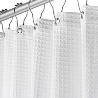 Wasserdichter Dusch vorhang für benutzer definierte Badezimmer mit schimmel resistentem Matt-Waffel-Dusch vorhang