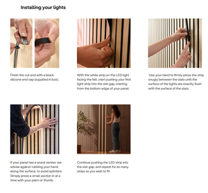 แผ่นไม้ติดผนัง <span class=keywords><strong>LED</strong></span> สมบูรณ์แบบ IP67กันน้ำ2700K 3000K 4000K 6500K สำหรับผนัง3D - Product Image 4