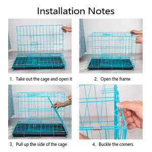 Sıcak satış yüksek kaliteli katlanabilir metal tel köpek hayvan kafesleri pet kafesleri taşıyıcıları çin - Product Image 5