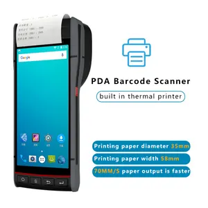 דבש 1d 2d 2d qr מכונה שטיח לוח אלחוטי למחשב pos barcode pda 9.0 pdas עם 58mm מדפסת 58mm nfc