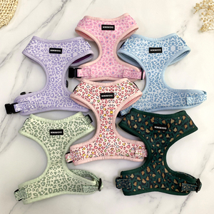 Nuevo diseño personalizado de correas de nailon de neopreno ajustable de lujo personalizado sin tirar gato mascota Correa <span class=keywords><strong>Collar</strong></span> perro arnés chaleco conjunto - Product Image 3