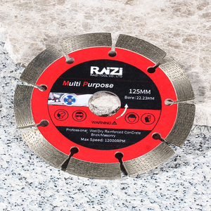 Hoja de diamante segmentada ARIX sinterizada en caliente Raizi de 5 "/125mm para cortar granito, hormigón, tiras de hormigón, <span class=keywords><strong>asfalto</strong></span>, etc. - Product Image 3
