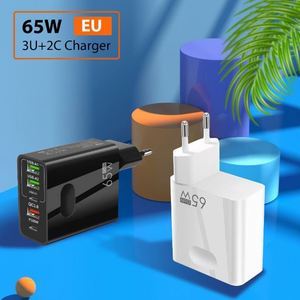 New 65W Super Fast Charger US EU US 3A+2C Travel Wall Charger Power <b>Adapter</b> for Smartphone - Product Image 4