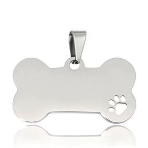 Personalized Stainless Steel Custom Dog <b>Tags</b> Anti-lost Collar Nameplate Accessory Engraved Mirror Pet <b>Cat</b> Name Plate Bone - Product Image 2