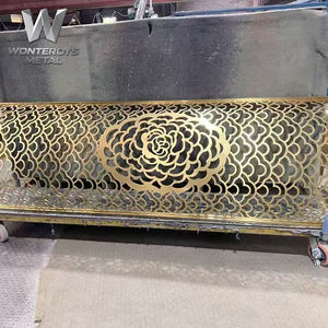 <span class=keywords><strong>Cloison</strong></span> décorative en aluminium courbé, personnalisable, de style artistique moderne, pour hôtel, complexe hôtelier, auberge, villa, hall d'entrée, design d'intérieur - Product Image 6