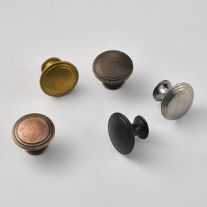 Furniture Handle <b>Knob</b> Round Zinc Alloy Antique Bronze Red Bronze Yellow Bronze <b>Black</b> Bronze Silver Drawer Cabinet Door - Product Image 3