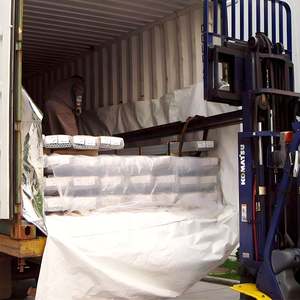 Sac de doublure en polyéthylène pour conteneur de 20 pieds, doublures de conteneurs de transport en vrac secs en plastique pour les grains de café, les noix, les aliments pour animaux - Product Image 2