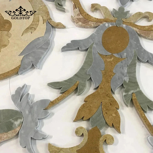GOLDTOP OEM/ODM Natural Stone Indus Gold <b>Marble</b> 18mm Thick Surface Polished Big Slab for Living Room Mosaic - Product Image 4