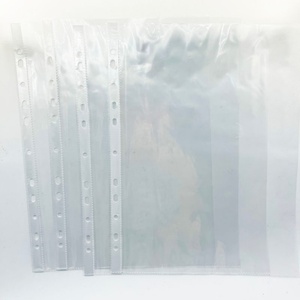 Bolsa de Archivo de Plástico de Buena Calidad a Precio Económico, 100 Unidades por Paquete, Transparente, Tamaño A4, Protector de Hojas con 11 Orificios - Product Image 1
