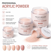 Poudre à ongles acrylique transparente de qualité professionnelle 3 en 1, non toxique, avec logo personnalisé, 1OZ 2OZ 4OZ, pour manucure DIY et art des ongles