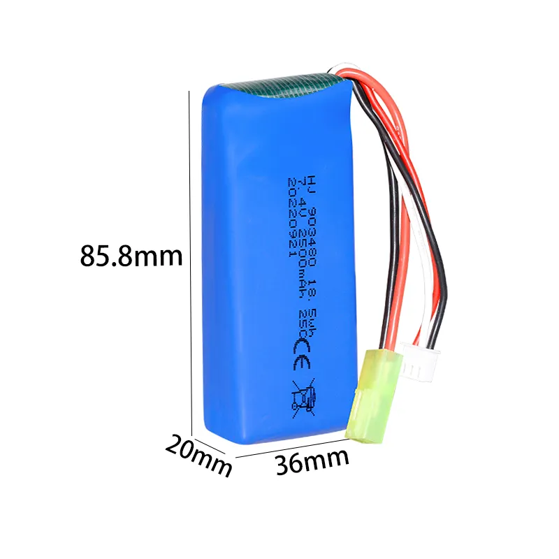 공장 903480 7.4v 폴리머 리튬 전지 2500mah 25c RC 비행 비행기 원격 헬리콥터 장난감 배터리 카메라와 무인 항공기에 대 한